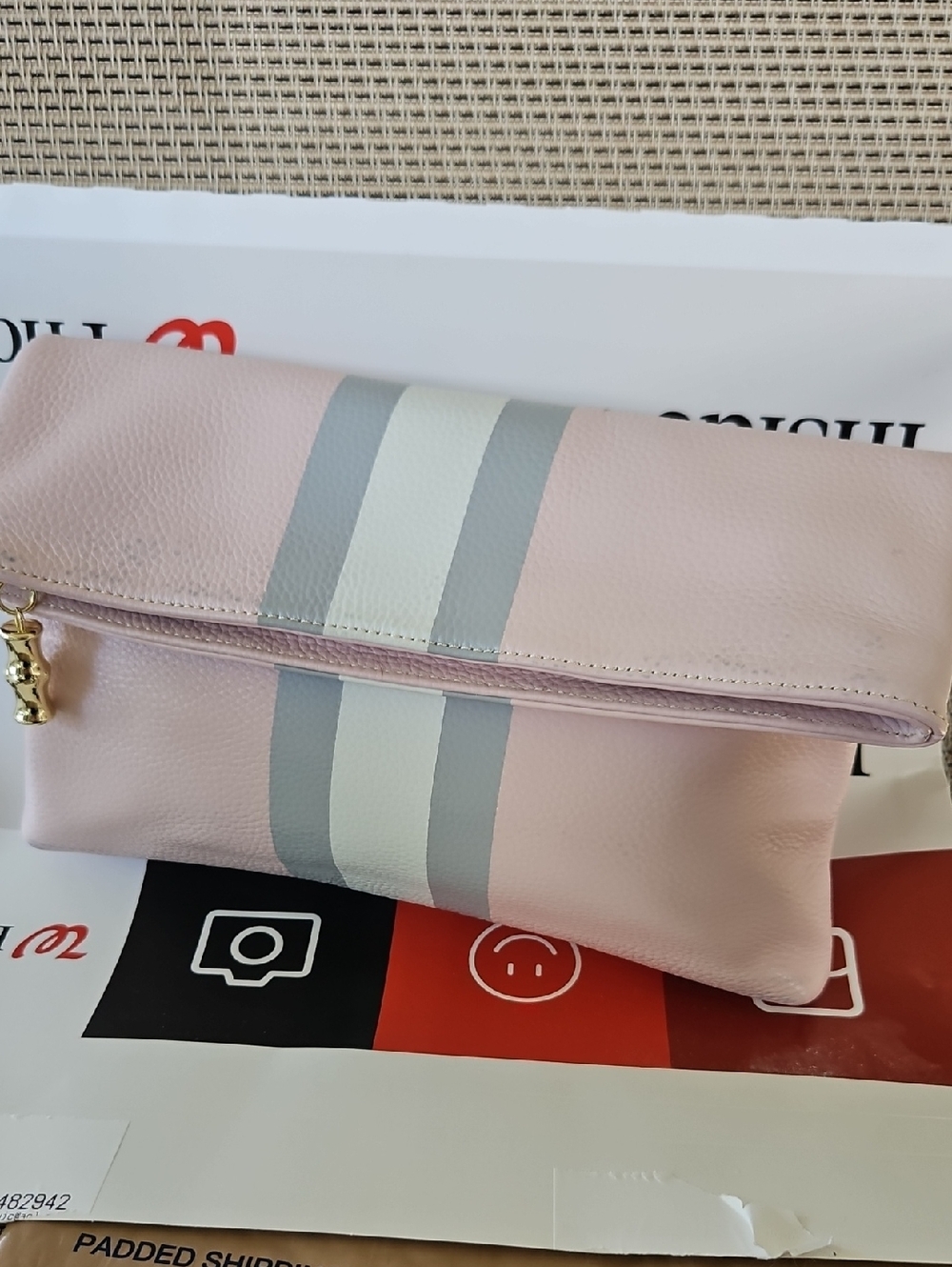J. Mc Laughlin Handbag, J. McLaughlin Clutch Pink Handbag